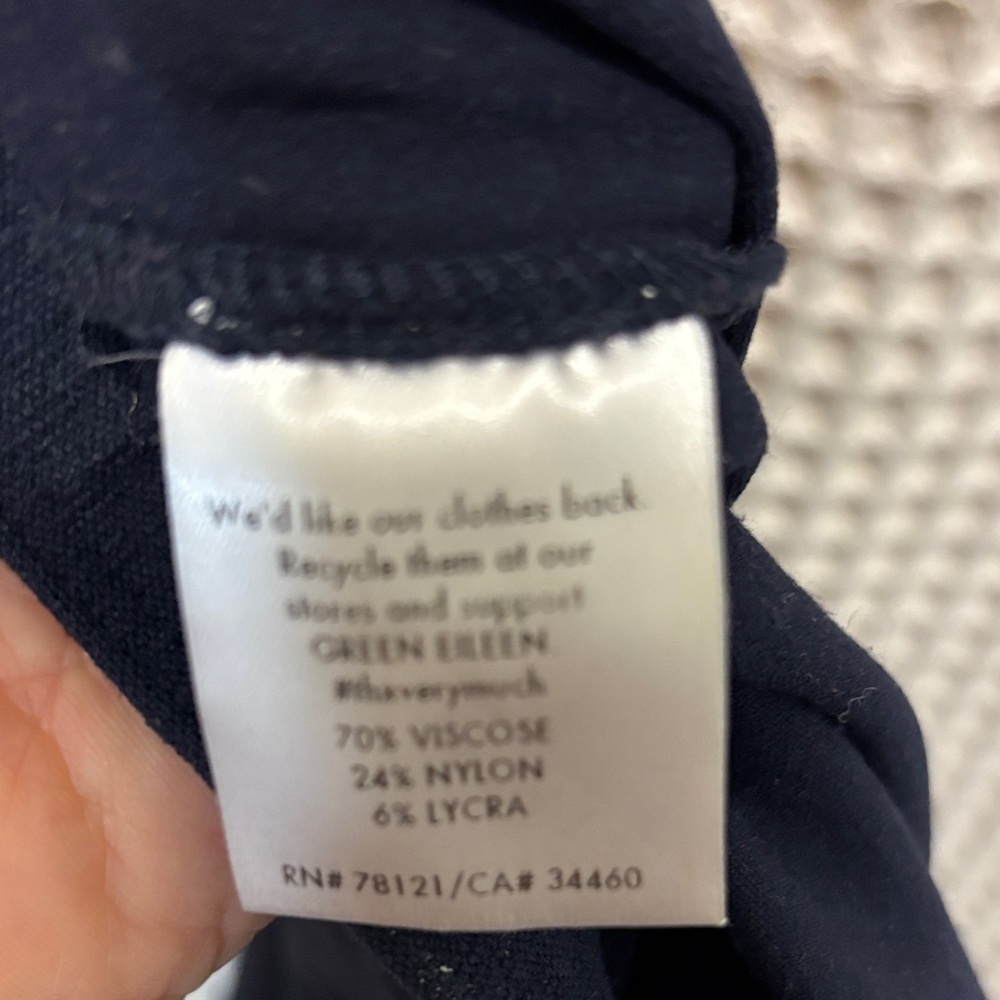 Navy Classic Eileen Fisher Pants View 5